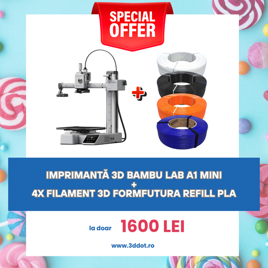 Bambu Lab A1 mini + 4x Filament FormFutura Refill PLA