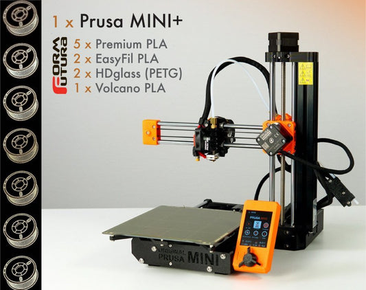 Pachet promoțional imprimantă 3D Prusa MINI+ 10 filamente