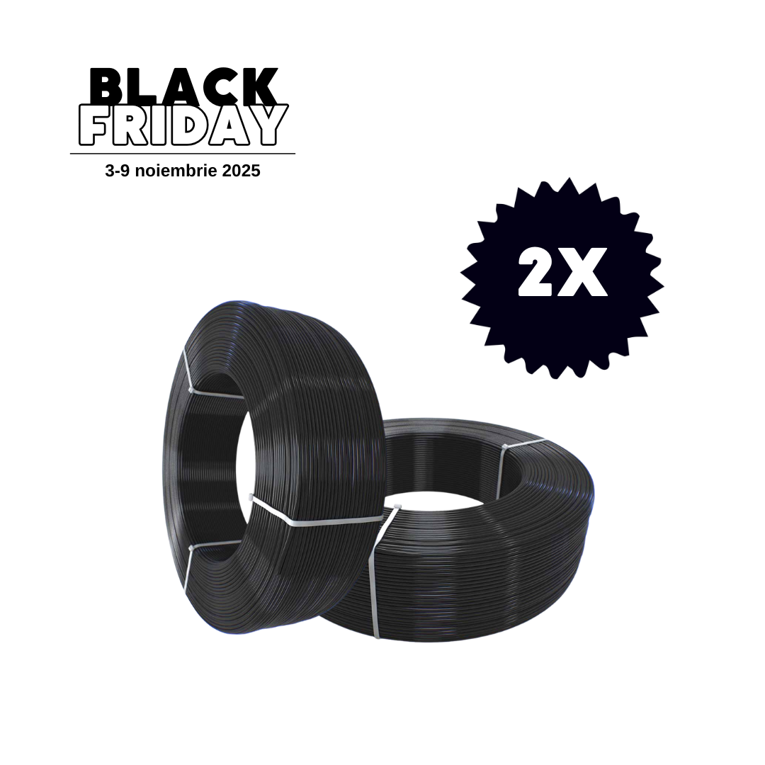 Pachet 2x FormFutura Refill PLA Signal Black