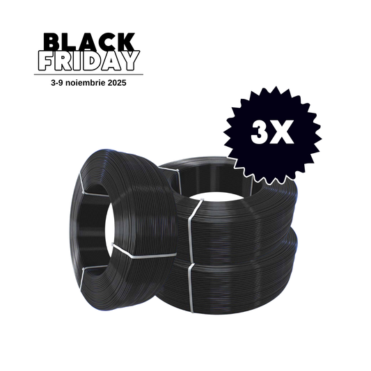 Pachet 3x FormFutura Refill PLA Signal Black