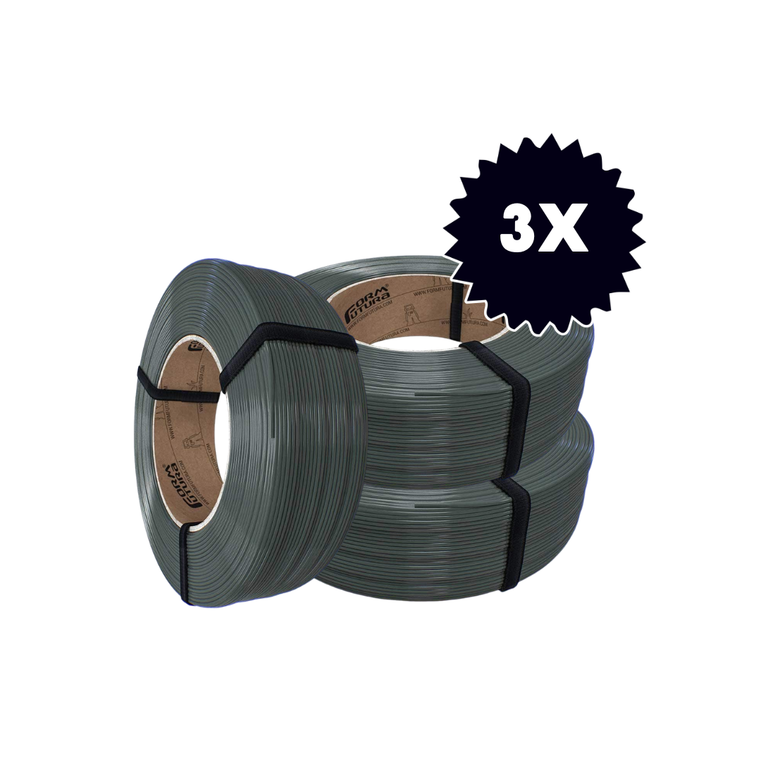Pachet 3x FormFutura Refill PLA Basalt Grey