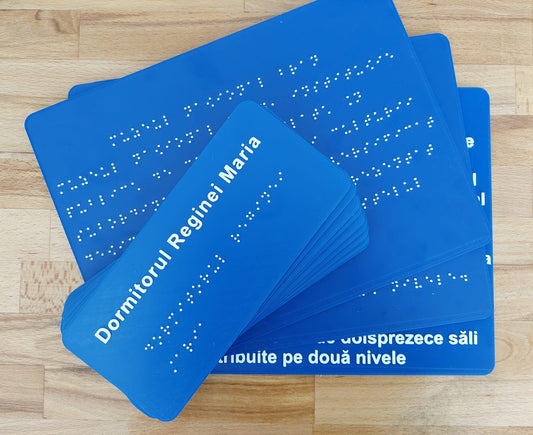 Plăcuțe text Braille printate 3D