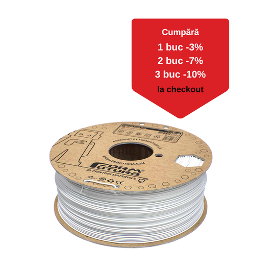 Filament 3D Formfutura EasyFil ePETG Traffic White 1kg | Holiday Sale